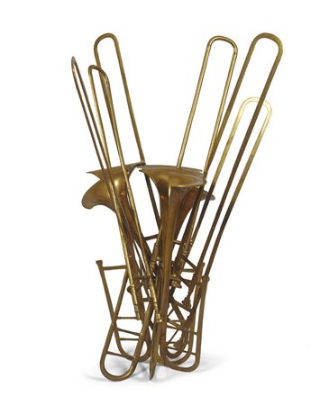 Arman, Nizza 1928 - 2005, Tromboni, 1986, Scultura in bronzo, es. EA 1/2, cm....