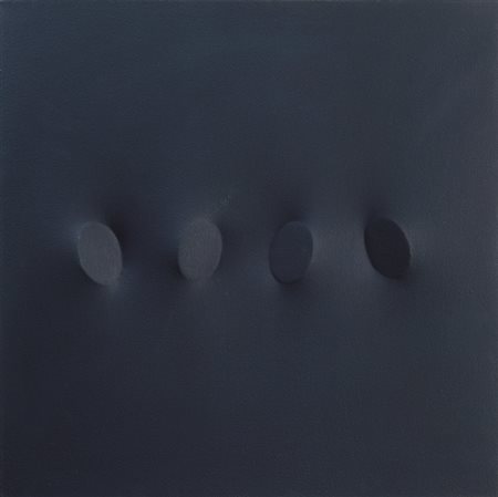 TURI SIMETI (1929) Quattro ovali blu, 1993 Acrilico su tela sagomata 50 x 50...