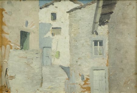 Vittorio Matteo Corcos ( Livorno 1859 Firenze 1933 ) Strada di paese Olio su...