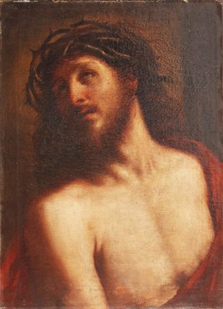 ARTISTA DEL XIX SECOLO Ecce Homo. Olio su tela . Cm 46,00 x 63,00. . Cornice...