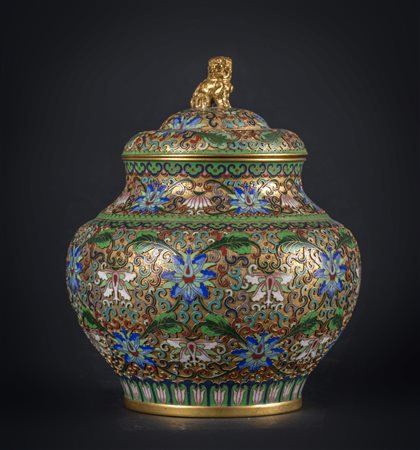 Arte Cinese Piccola giara cloisonné Cina, dinastia Qing, XIX-XX secolo . -....