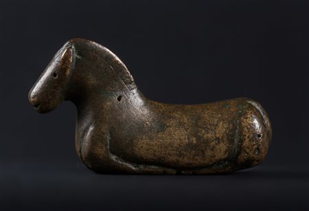 Arte Cinese Fusione in bronzo raffigurante un cavallo Ordos Arte delle...