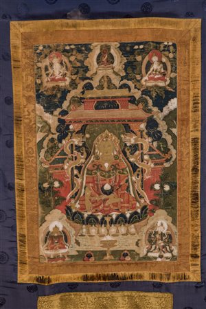 Arte Himalayana Thangka raffigurante Buddha Shakyamuni Tibet, XIX secolo . -....