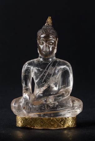 Arte Cinese Buddha in cristallo di rocca Birmania, XIX secolo . -. Cm 7,50 x...
