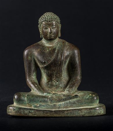 Arte Sud-Est Asiatico Scultura in bronzo raffigurante Buddha Sri Lanka o...