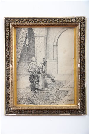 Arte Islamica Giuseppe Signorini (1857 - 1932) Bozzetto preparatorio per...