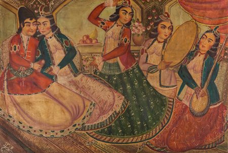Arte Islamica Lashgari Festa di Zoliekha per Youseph Olio su tela Persia,...