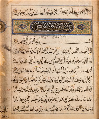 Arte Islamica Importante folio dal Corano Baysanghur copiato da Sanghar Ebn...