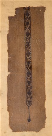 Arte Islamica Frammento di tessuto copto in lino Egitto, III - IV secolo DC....