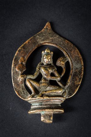 Arte Indiana Scultura in bronzo raffigurante Tara Verde Kashmir, XI secolo ....