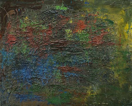 Alfredo Chighine (Milano 1914 - Pisa 1974)&quot;Paesaggio&quot; 1957 olio su...