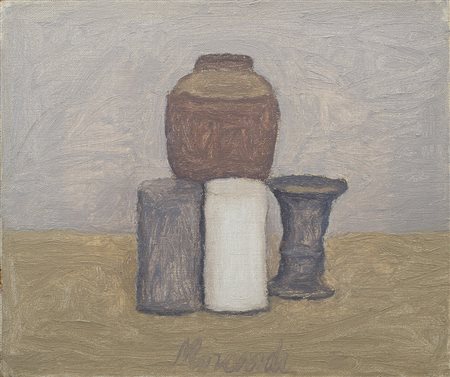 Giorgio Morandi (Bologna 1890 - 1964)&quot;Natura morta&quot; 1961&nbsp; olio...