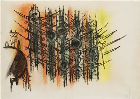 Wifredo Lam (Sagua La Grande 1902 - Parigi 1982)&quot;Senza titolo&quot; 1960...