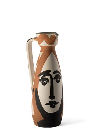 Pablo Picasso (Malaga 1881 - Mougins 1973)&quot;Vase visage&quot; 1955 brocca...