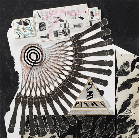 Ray Johnson (Detroit 1927 - )&quot;Eighteen Potato Mashers&quot; 1972 tecnica...