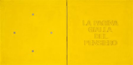 VANNA NICOLOTTI 1929 La pagina gialla del pensiero, 1971 Tela intagliata e...