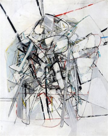 EDOARDO FRANCESCHINI 1928 – 2006 Figura, 1964 Olio su tela, cm. 80 x 60...