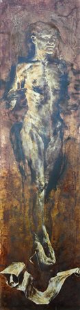 NICOLA SAMORI' 46x110 olio su rame Autentica dell’artista su foto