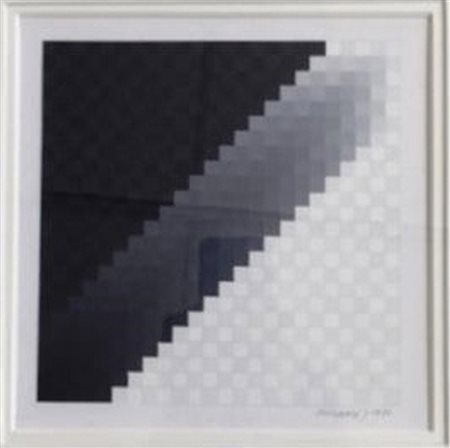 HUGO DEMARCO del 1980 ACRILICO su cartone 40x40 esposto in Olanda