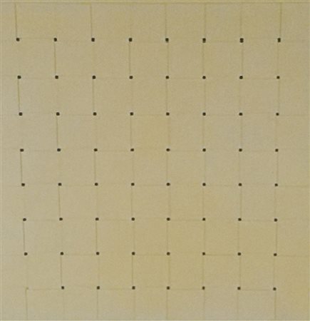 ARMANDO MARROCCO "intreccio" 96,5X95,5 smalto acrilico su cartone e legno in...