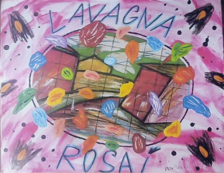 BRUNO DONZELLI "lavagna rosai" acrilico su tela 30x40 autentica dell'artista...