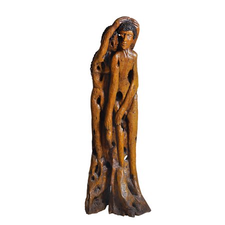 Norberto Proietti Spello 1927 - 2009 h. 180 cm. "L'abbraccio", scultura in...