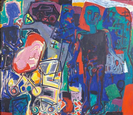 Gerd Sonntang Weimmer, 1954 123x139 cm. "L'uomo con le lacrime rosse",...