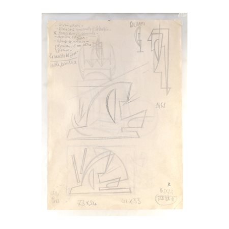 Atanasio Soldati Parma 1896 - 1953 29,7x21 cm. "Tavola geometrica", 1951,...