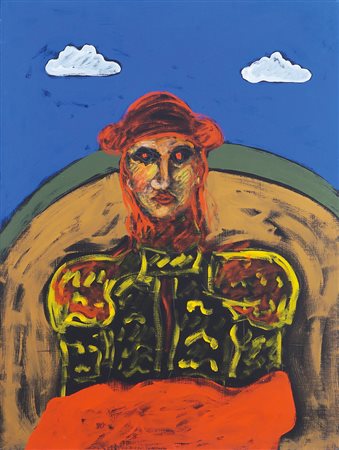Tano Festa Roma 1938 - 1988 80x60 cm. "Torero", acrilico su tela, seconda...