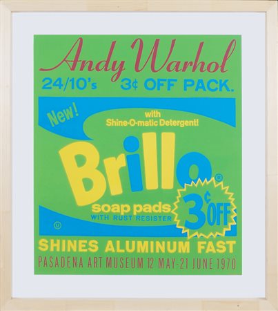 Andy Warhol Pittsburgh 1928 - New York 1987 76x66 cm. "Brillo" Pasadena Art...