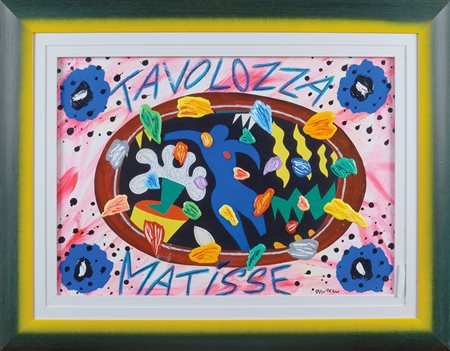 Piero Donzelli Napoli 1941 50x70 cm. "Tavolozza Matisse", olio su tela,...