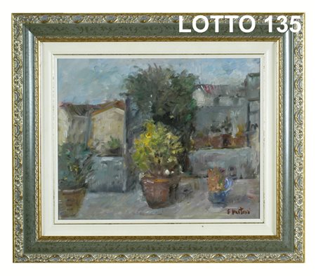 EZIO PASTORIO (1911 - 2006) DIPINTO OLIO SU TAVOLA RAFF. VASO DI FIORI MIS....