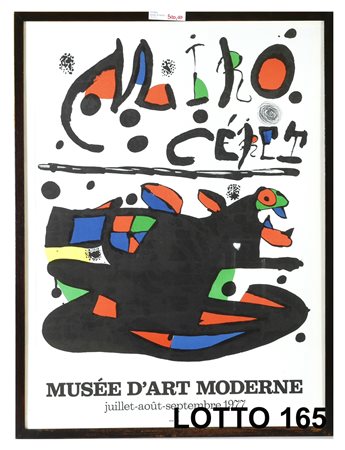 JOAN MIRO' (1893 - 1983) MANIFESTO LITOGRAFICO PER IL MUSEO D'ARTE MODERNA DI...