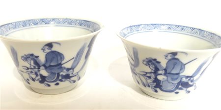 COPPIA TAZZE, Coppia tazze Cina periodo Kangxi XVIII sec. cm 8x5