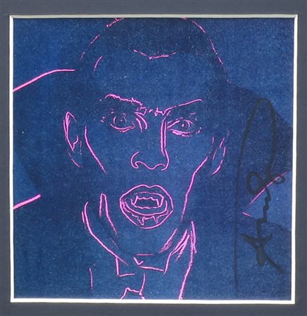 ANDY WARHOL, Andy Warhol, grafica originale "dracula" firmato a pennarello...