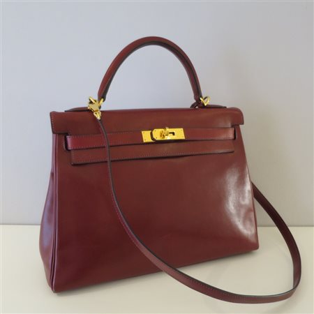 HERMES, Hermès, borsa modello Kelly , cm 32, color rosso, anno 2000, completa...