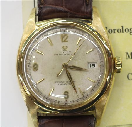 ROLEX, Orologio Rolex in oro giallo automatico ct 18 rif. 6030 anno 1951...