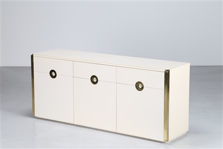 RIZZO WILLY (1928 - 2013) Credenza in laminato con profili e dettagli in...