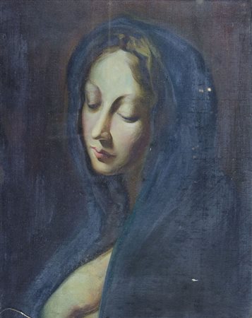 Pittore fine XIX secolo "Madonna" cm. 42x33 - olio su tela