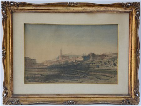 Guarnieri Luciano Firenze 1930 "Assisi", acquerello su cartoncino (cm 36x57)...