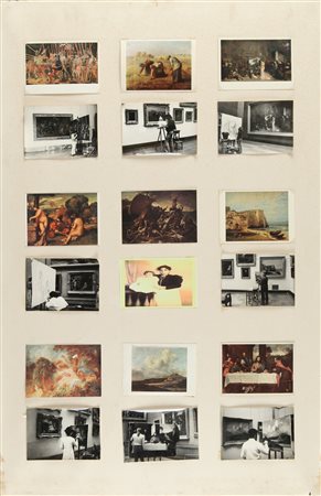 GRAVIER NICOLE (1949-) Senza titolo (Al museo) 1973 collage di foto 100x70 cm...