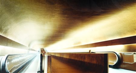 ARMIN LINKE (1966-) Underground - Brasilia 1999 c-print su plexiglass 99x195...