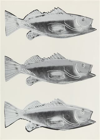 ANDY WARHOL (1928-1987) Fish 1983 serigrafia su carta cm 78x111 autentica su...