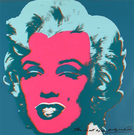 ANDY WARHOL (1928-1987) Marilyn unautorized print 1985 serigrafia rosa cm...