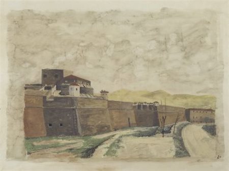 Fabio Borbottoni (Firenze, 1820 - 1901) FORTE DI SAN GIOVANNI BATTISTA...