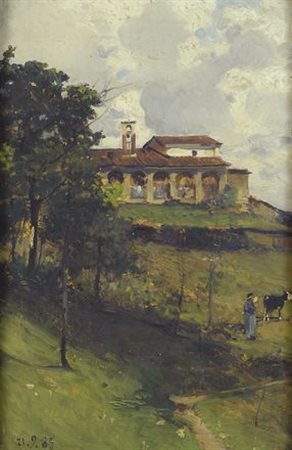 Lorenzo Delleani (Pollone di Biella, 1840 - Torino, 1908) SAN BERNARDO A...