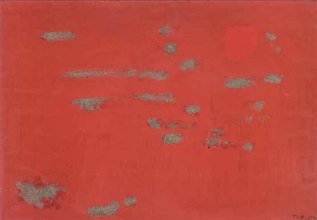 Giulio Turcato Mantova 1912 – Roma 1995 Composizione in rosso, 1959 olio e...