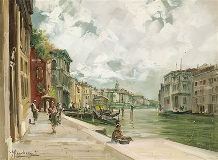 GHEDUZZI CESARE Crespellano (BO) 1894 - 1944 Torino "Canal Grande a Venezia"...