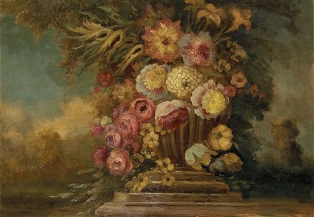 GHEDUZZI MARIO Crespellano (BO) 1891 - 1970 Torino "Fiori" 50x70 olio su...