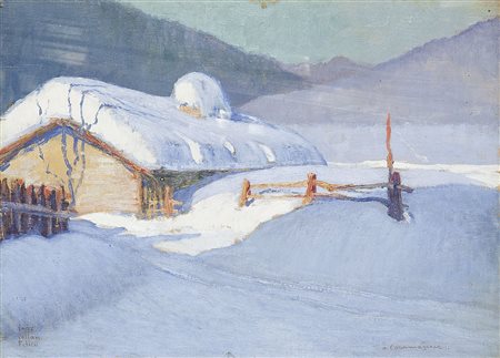 VELLAN FELICE Torino 1889 - 1976 "La casa della guida Savoje a Courmayeur"...